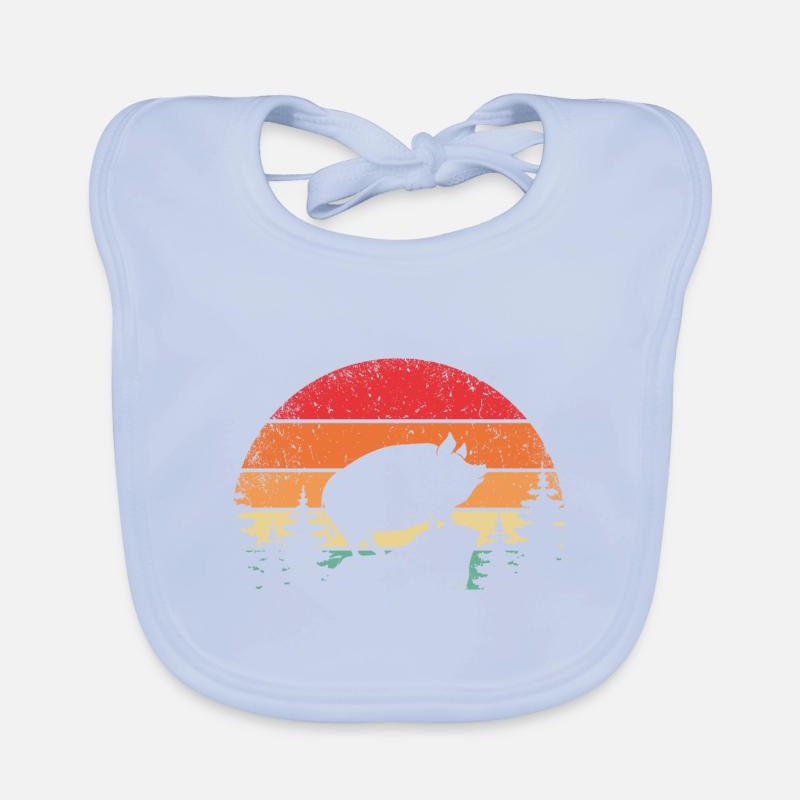 Cochon rétro Cochon ventru de caca Bavoir bio Bébé