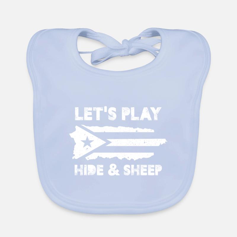 Jouons à cache-cache et moutons El Chupacabra Bavoir bio Bébé