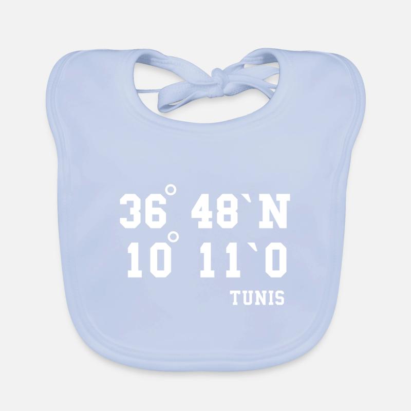 Tunis Vacances Tunisie Idée de voyage Bavoir bio Bébé