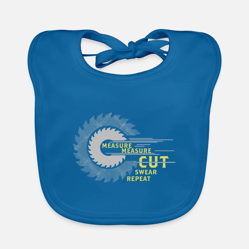 Measure Cut Swear Repeat Carpenter Organic Baby Bibs