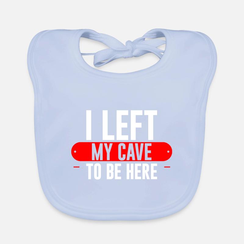 I Left My Cave To Be Here 2 Organic Baby Bibs