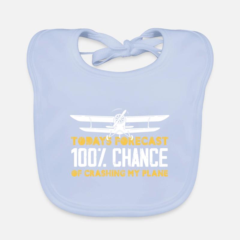 todays forecast 100 chance crashing Design Organic Baby Bibs