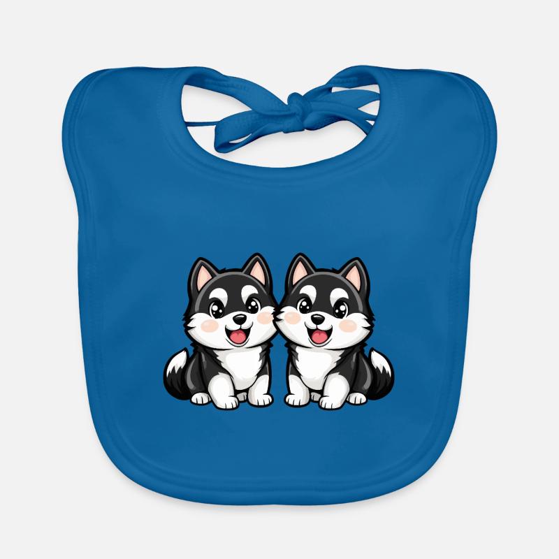 Husky Hund Comic Baby Bio-Lätzchen