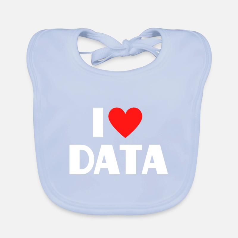 J’adore les données drôle de nerd de l’informatique Bavoir bio Bébé