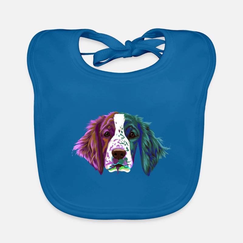 Splash Welsh Springer Spaniel chien Bavoir bio Bébé