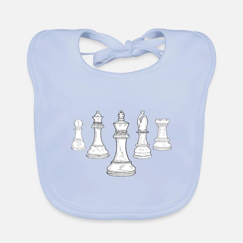 Échecs Bavoir bio Bébé