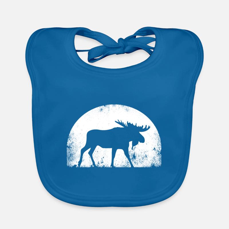 Elch Elche Elchkuh Geweih Geschenk Tierschützer - Baby Bio-Lätzchen - Pfauenblau