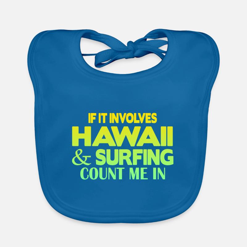 Surf à Hawaï Bavoir bio Bébé