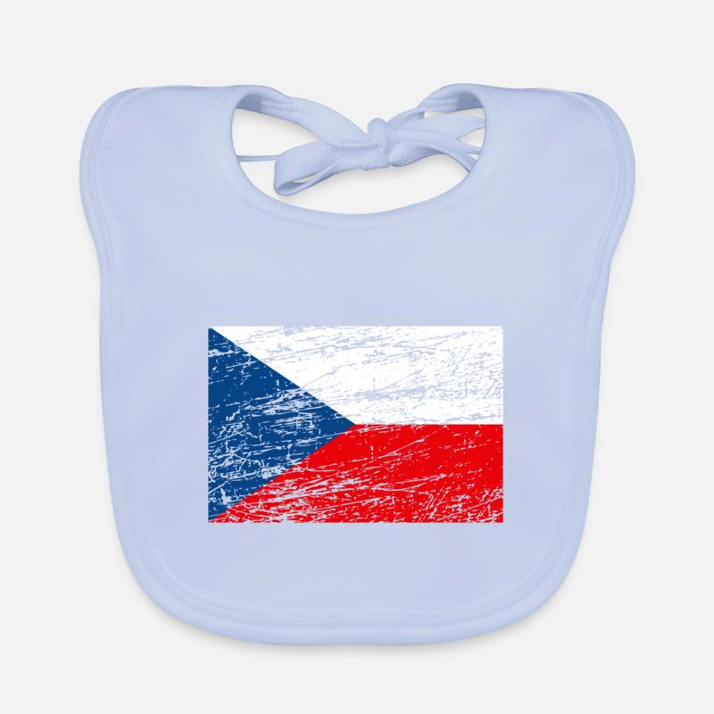 Drapeau de la République tchèque Bavoir bio Bébé