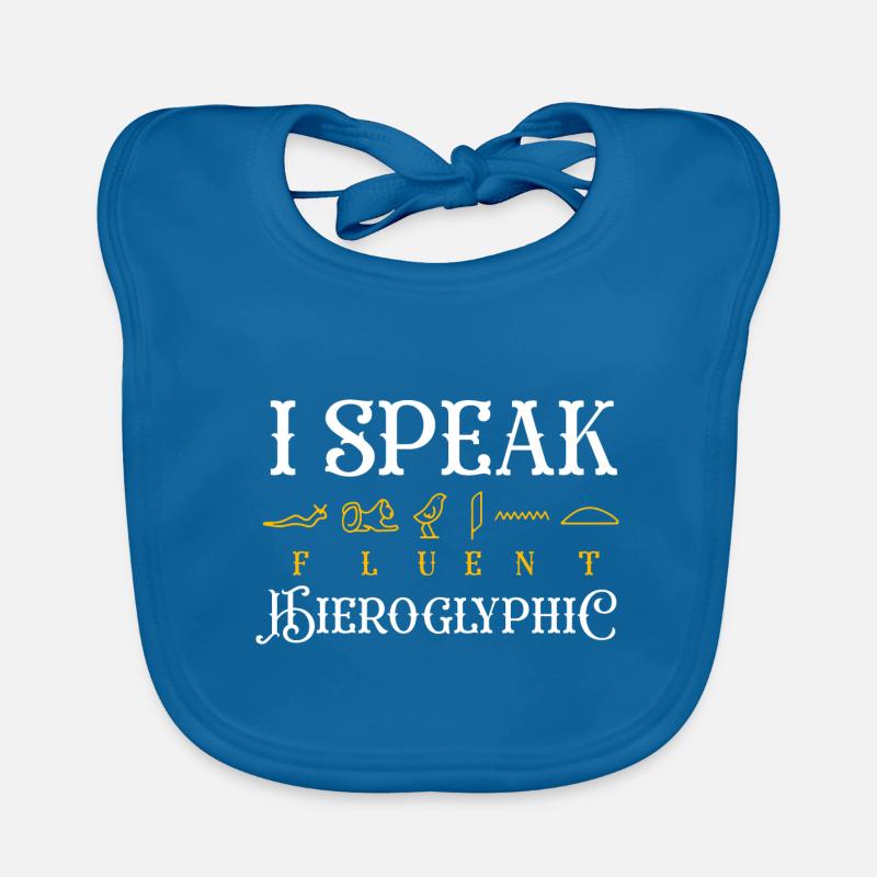 I speak fluent hieroglyphic Design Organic Baby Bibs