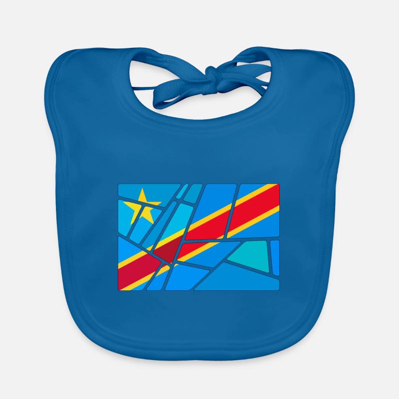 Congo - Bavoir bio Bébé - bleu paon