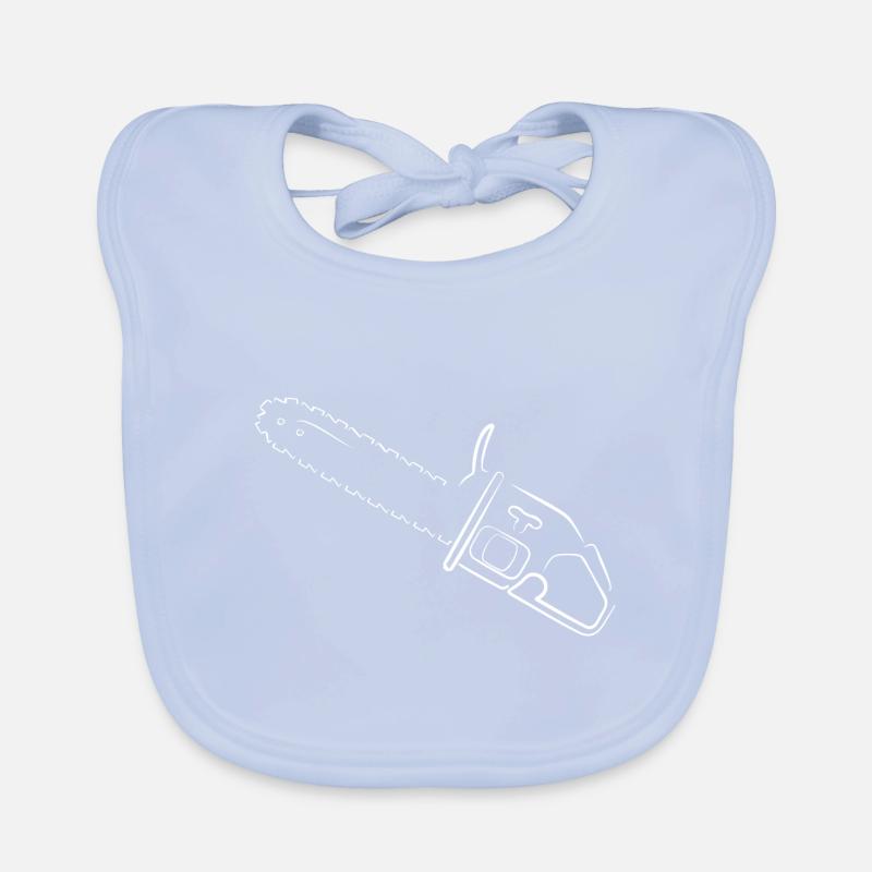 Silhouette de tronçonneuse Bavoir bio Bébé