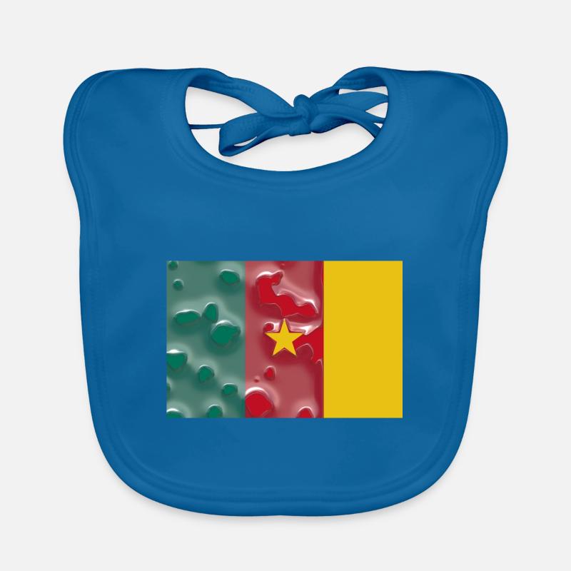 Cameroun comme Cameroun - Bavoir bio Bébé - bleu paon