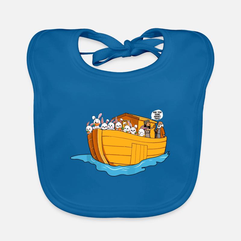 Arche de Noé bateau lapins Bavoir bio Bébé