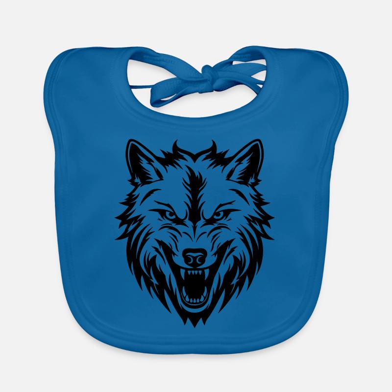 Wolf Kopf Baby Bio-Lätzchen