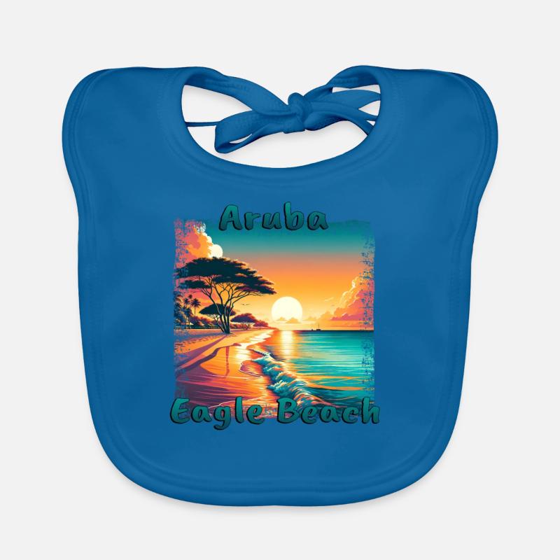 Escapade estivale grunge Eagle Beach Aruba Bavoir bio Bébé