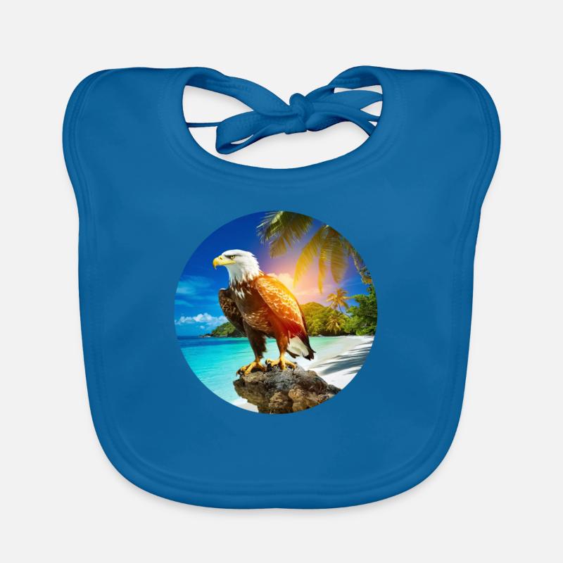 Adler am Eagle Beach Aruba Sommerurlaub Baby Bio-Lätzchen