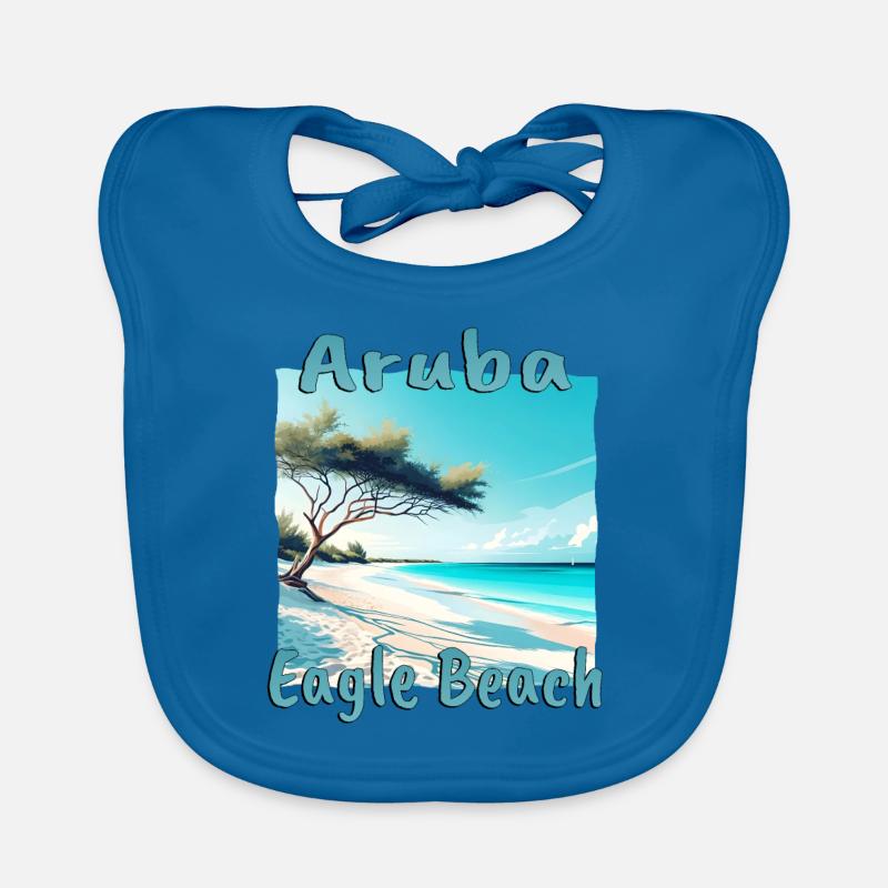 Aruba Urlaub Eagle Beach Design Baby Bio-Lätzchen