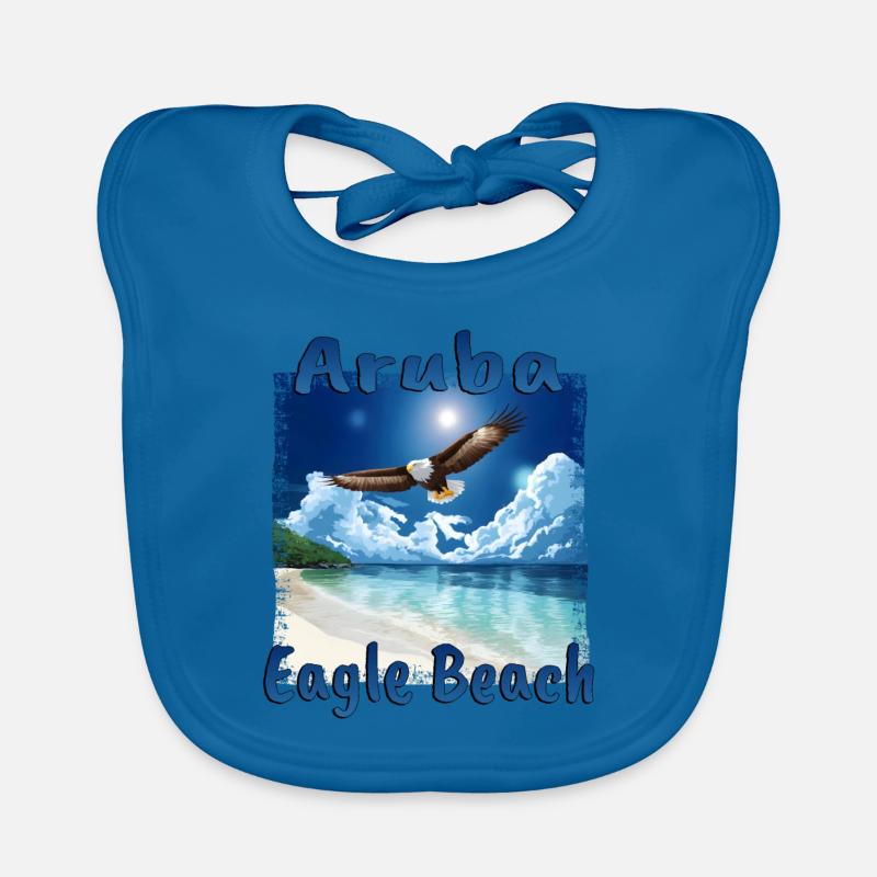 Rêve de vacances à Aruba Eagle Beach Bavoir bio Bébé