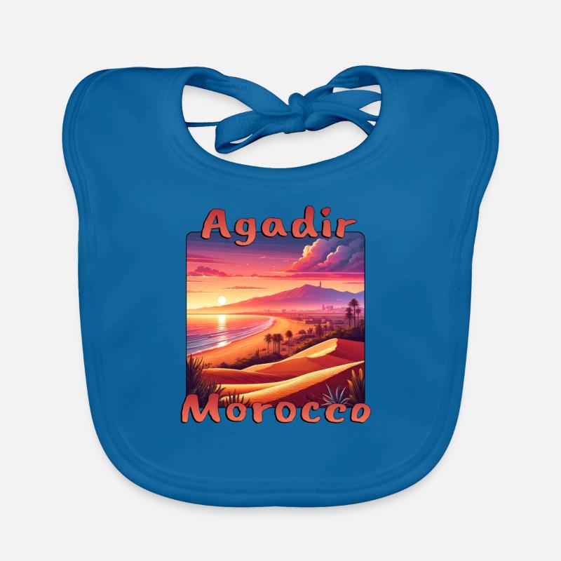 Agadir Morocco Desert Camel Holiday Sunset Organic Baby Bibs
