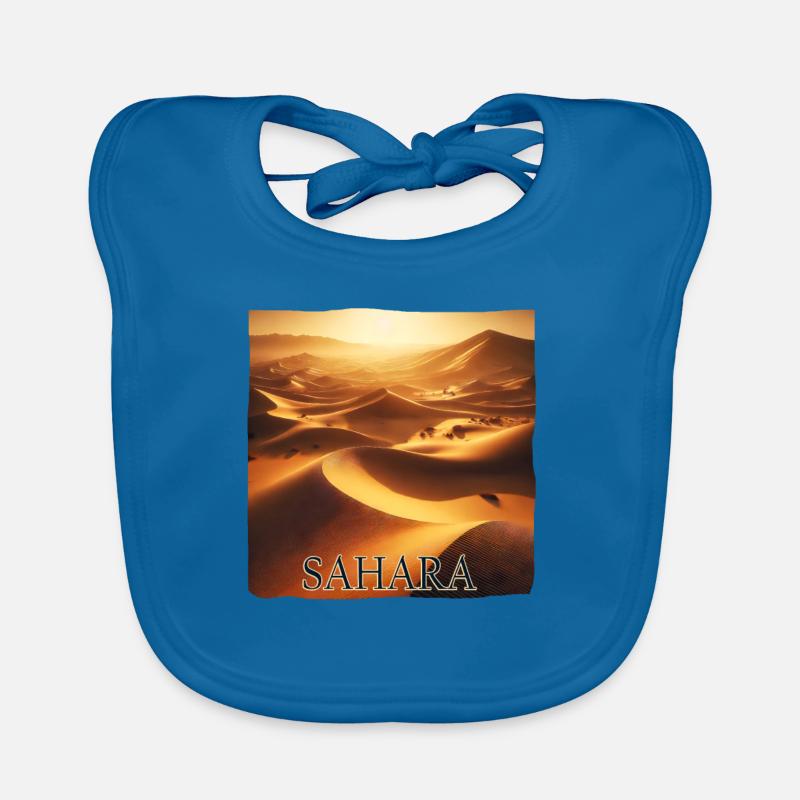 Sahara Désert Sable Dunes Coucher de soleil Paysage Bavoir bio Bébé