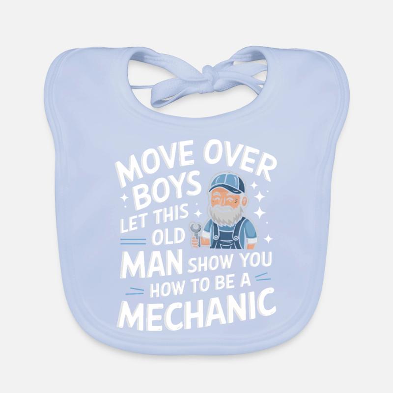 Mechanic Mechanic Workshop Organic Baby Bibs