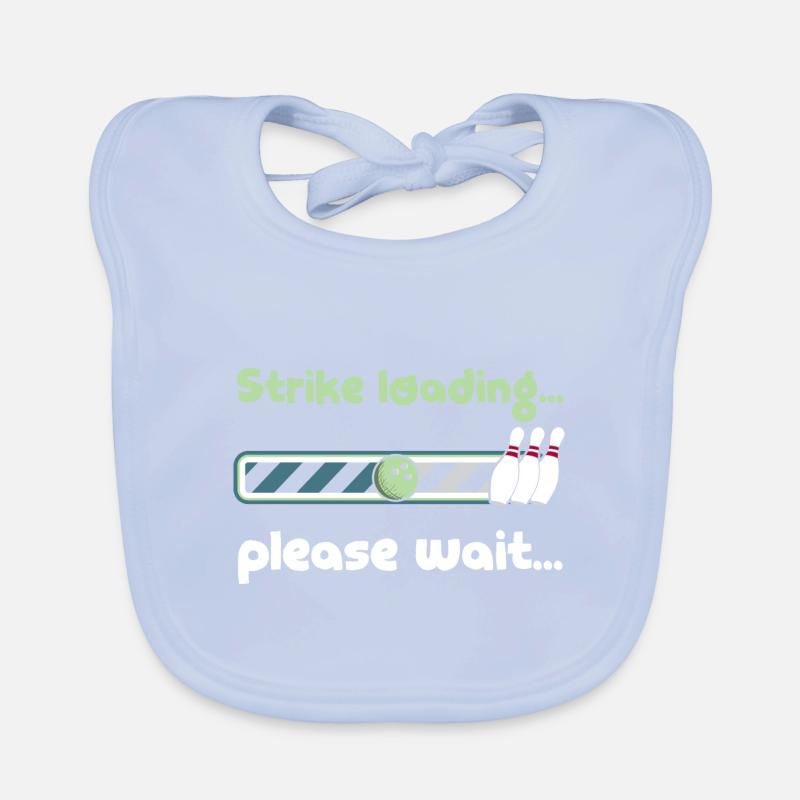 Strike Loading S’il vous plaît attendre - Dicton de bowling drôle Bavoir bio Bébé