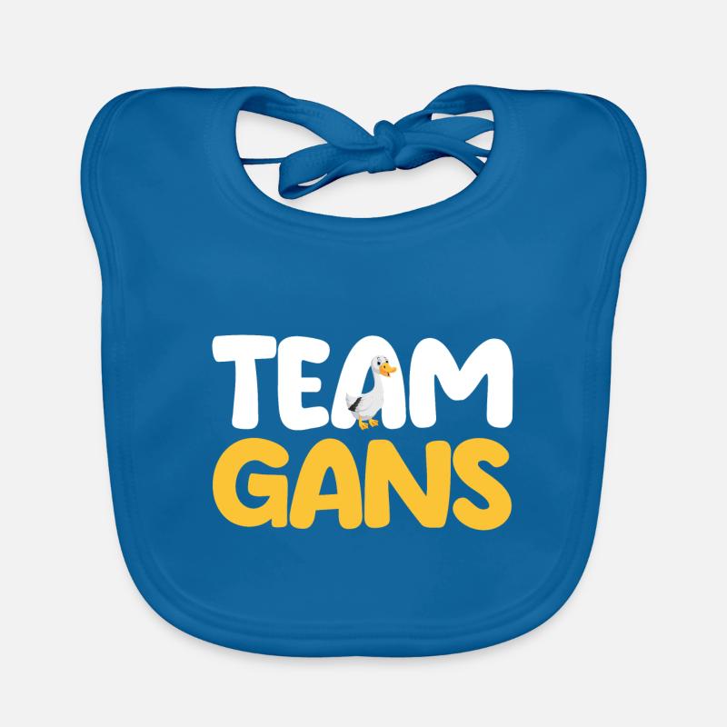 Gans Gänse - Baby Bio-Lätzchen - Pfauenblau