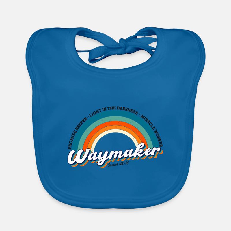 Waymaker Promise Keeper Miracle Worker , Vintage Organic Baby Bibs