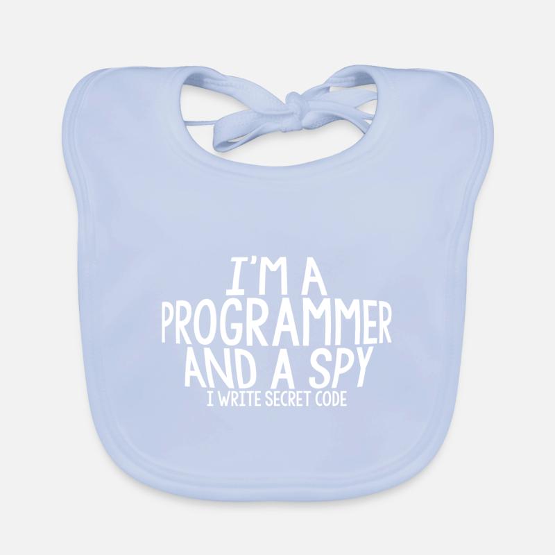 Je suis un programmeur et un espion, j’écris du code secret Bavoir bio Bébé