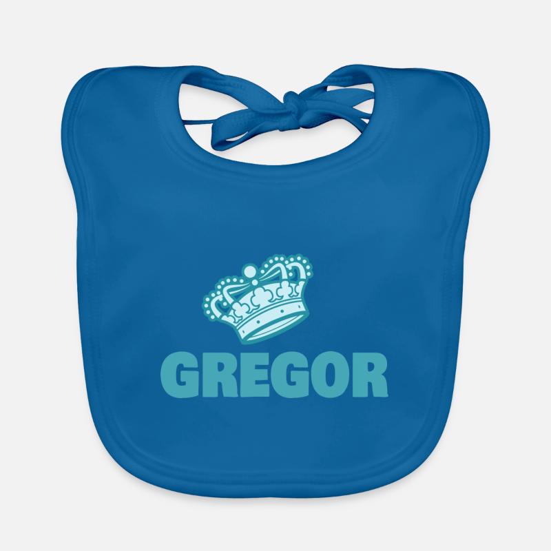 First name Gregor Organic Baby Bibs