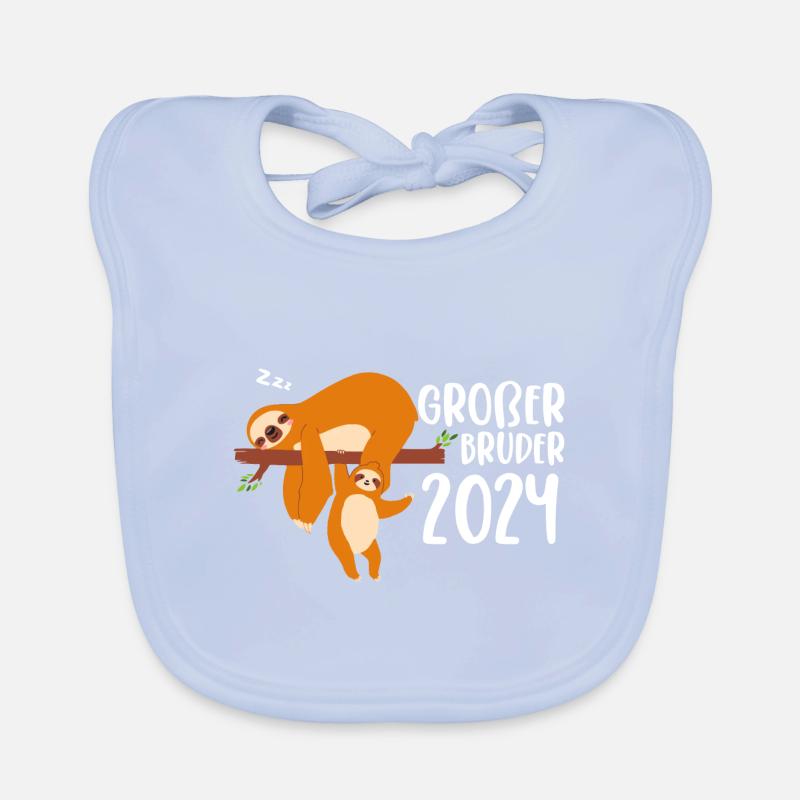 Big Brother 2024 Sloth Organic Baby Bibs