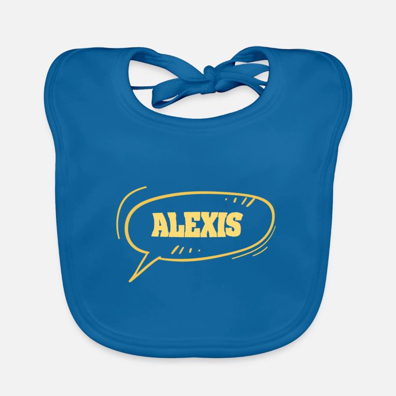 First name Alexis Organic Baby Bibs