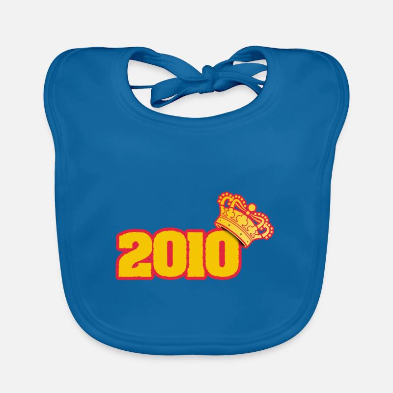 Né en 2010 - Bavoir bio Bébé - bleu paon