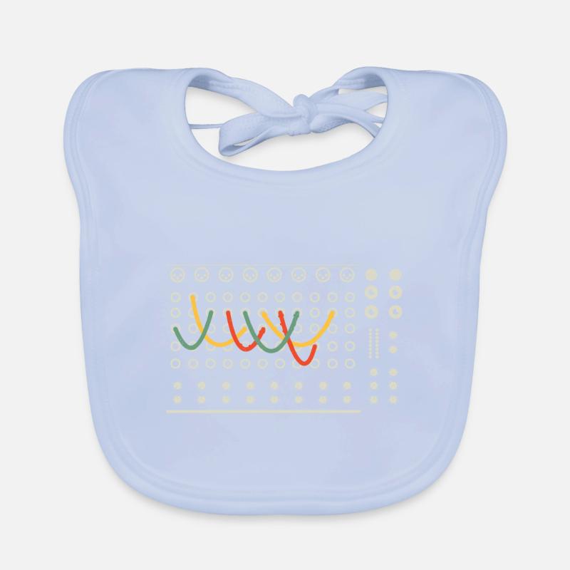 Synthesizer Techno Instrument Baby Bio-Lätzchen