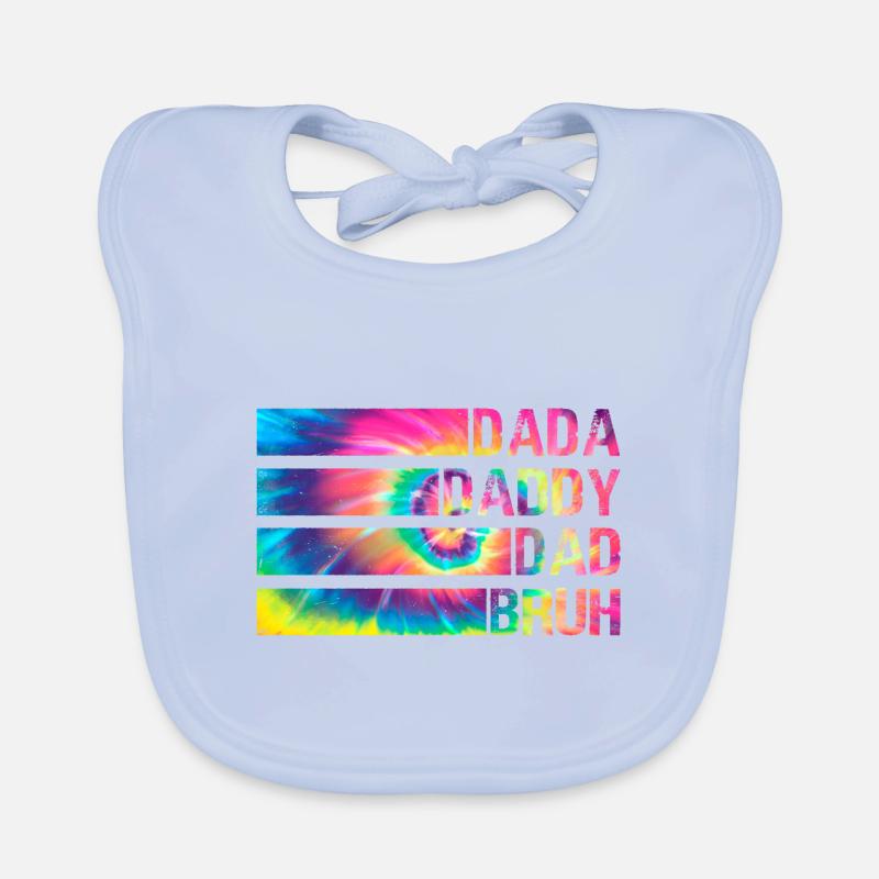 Dada Papa Papa Bruh Distressed Tie Dye Männer Ehefrau Baby Bio-Lätzchen