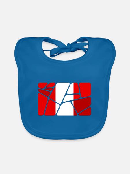 Peru Peru - Organic Baby Bibs - peacock-blue - Front