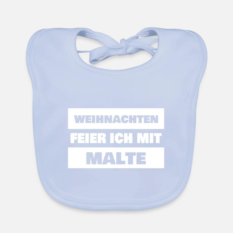 First name Malte Organic Baby Bibs