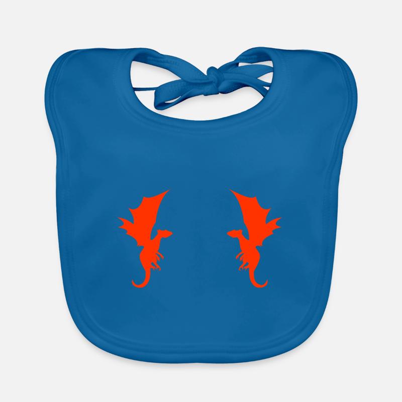 Dragon Dragon Pattern Organic Baby Bibs