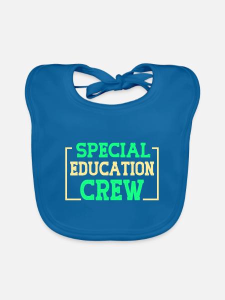 Special education crew - Baby Bio-Lätzchen - Pfauenblau - Vorne