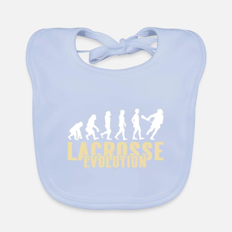 Evolution Of Lacrosse Awesome Cool T-Shirt Present Baby Bio-Lätzchen