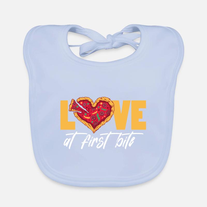 Love At First - Pizza Slices Lover Pizza Bavoir bio Bébé