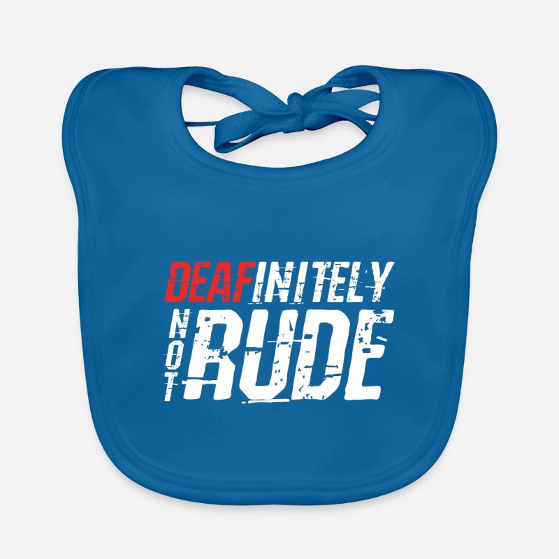 Deafinitely Not Rude Organic Baby Bibs