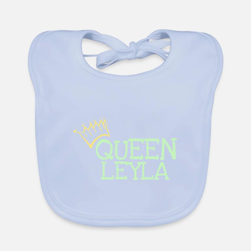 Leyla as a first name Organic Baby Bibs