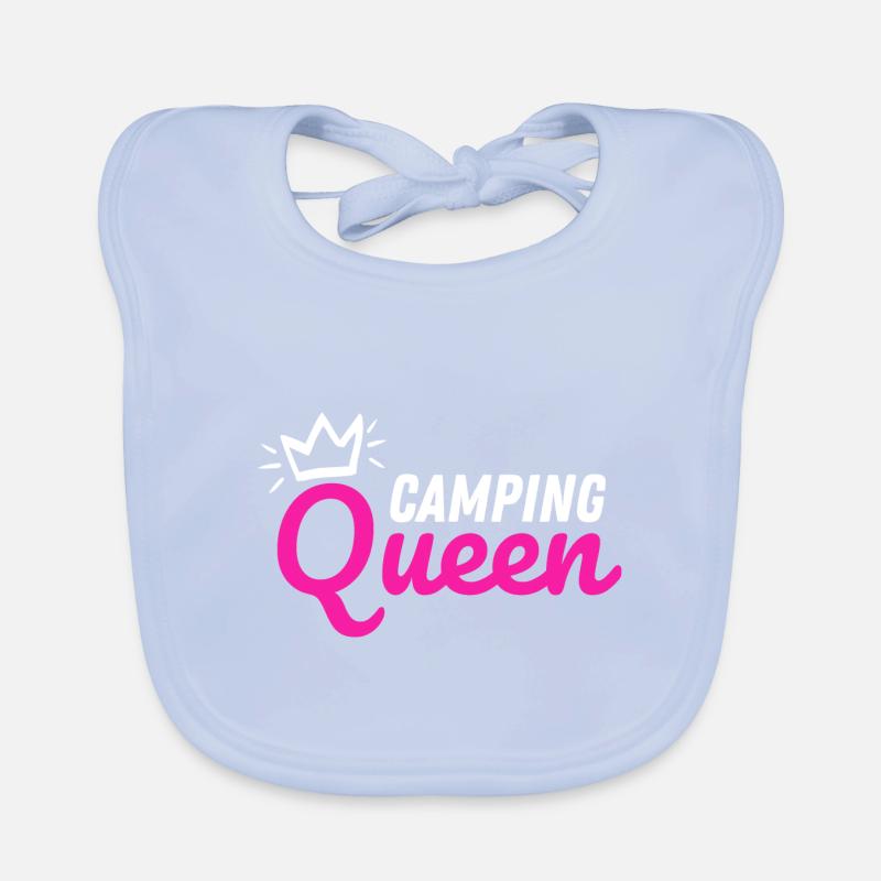 Camping Queen Camper Caravan Campsite Holiday Organic Baby Bibs
