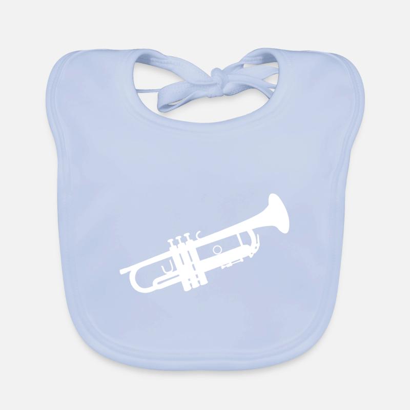 Silhouette trompette blanc Bavoir bio Bébé