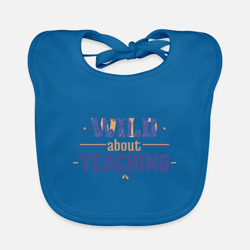 Wild About Teaching Lehrer Schule Pre-K Tier Baby Bio-Lätzchen