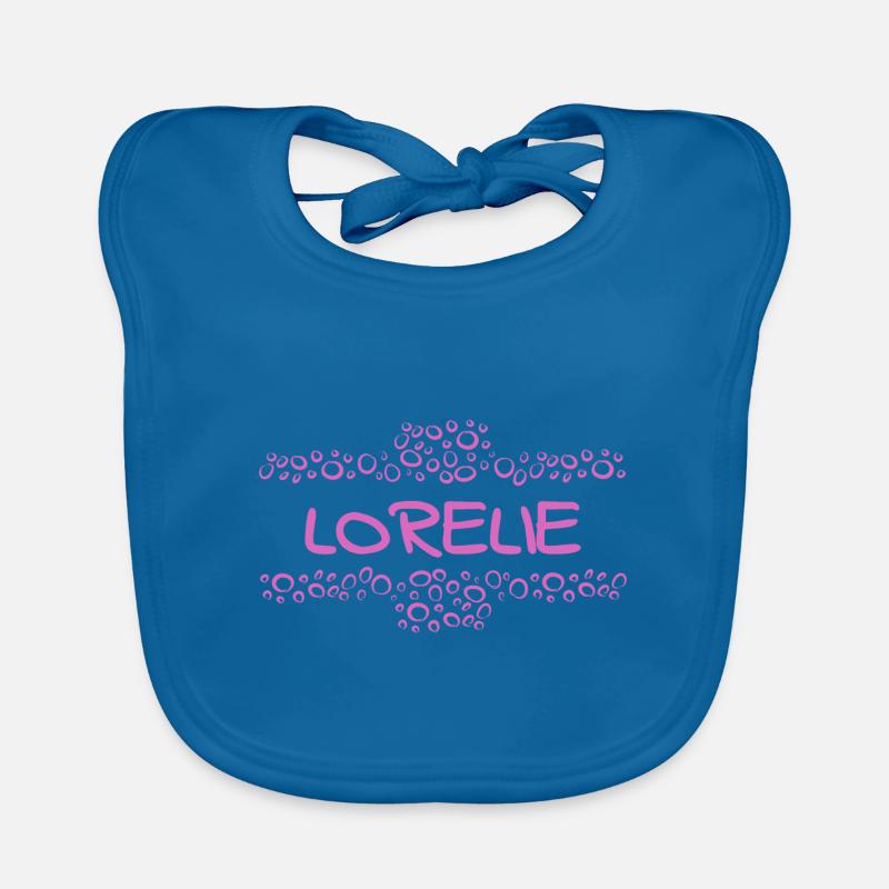 First name Lorelie Organic Baby Bibs