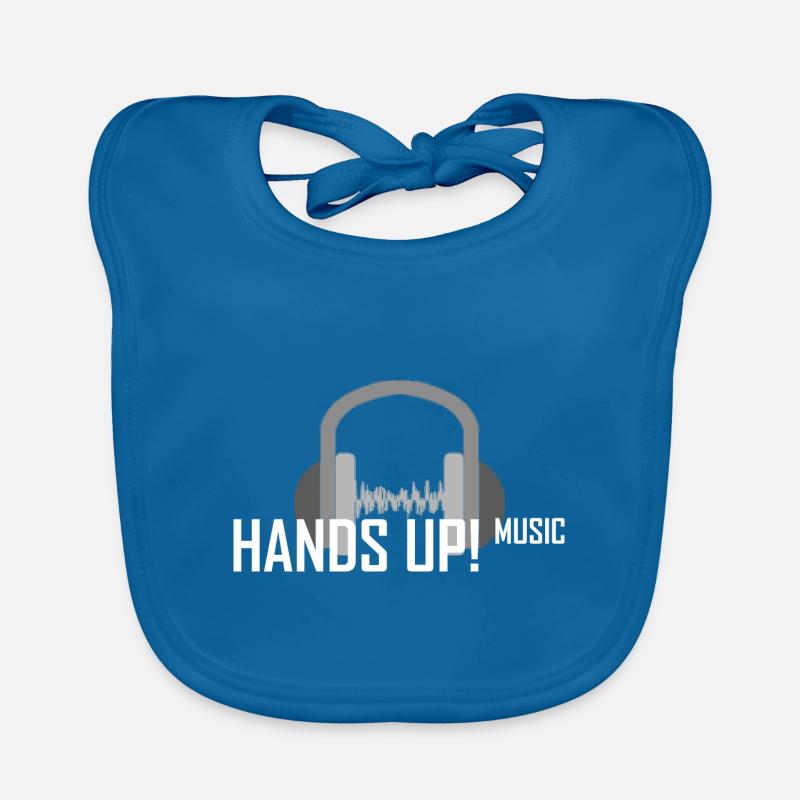 Hands Up Musik Dancecore Techno Geschenke Baby Bio-Lätzchen