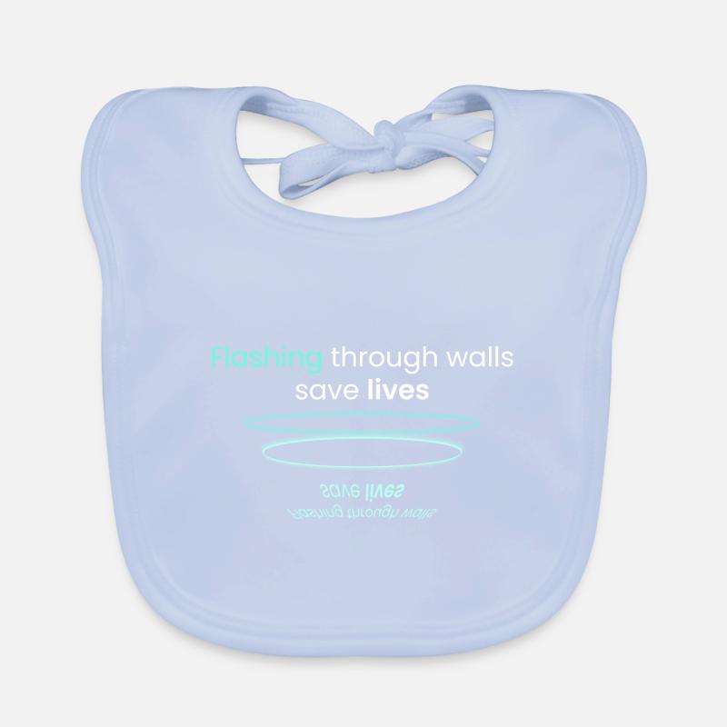 Flashing through walls!! Organic Baby Bibs